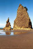 Sea Stack, Rialto Beach, ONP, Copyright 2000 Karen and James Byerly