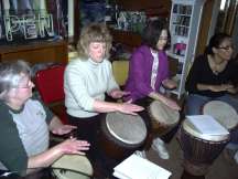Hand drumming class group lesson