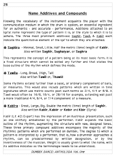 Dumbek Dance book page 26 Dumbek cultural names identification.