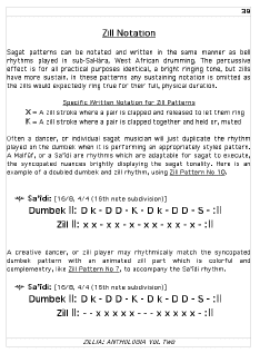 ZILLIA book page 39 Zill notation and patterns.