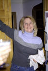 Jen cooking in the kitchen