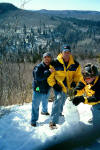 Me, Curt, and Scott giving tribute to the snowman