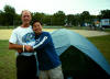 Day 1:  Bill and Barry after our first day in front of our tent