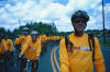 Day 4:  Noelle and Bill with the rest of the riders waiting to ride in to closing