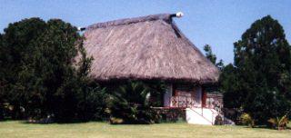 Chief's hut, First landing village, Fiji