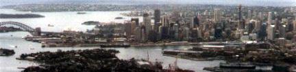 Skyline view of Sydney