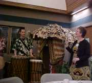 Mpulse Drummers perform at Tanzanian dinner party.