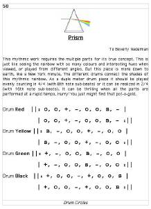 Drum Circles Group Rhythms Book page 50 for Beverly Nadelman